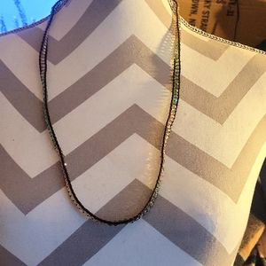 Crystal beaded twined in leather...awesome piece...Bella ryann